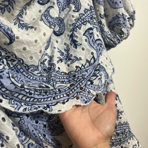 Farm Rio One-Shoulder Eyelet Midi Dress 🩵 - Picture 8 of 11